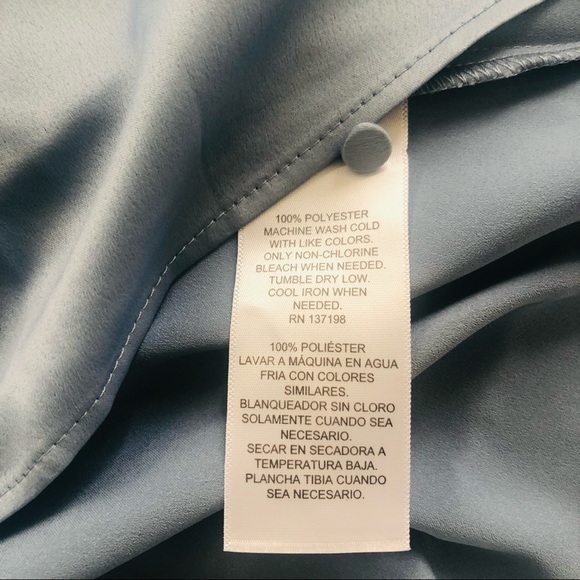 NWT Danielle Bernstein Satin Slip Dress in Baby Blue, sizes 10 & 12 - Picture 9 of 10